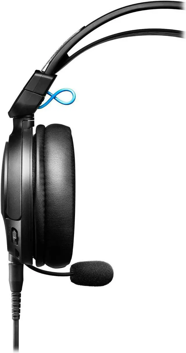 Alt view image 13 of 14 - Audio Technica High Fidelity Closed Back Gaming Headset - Black