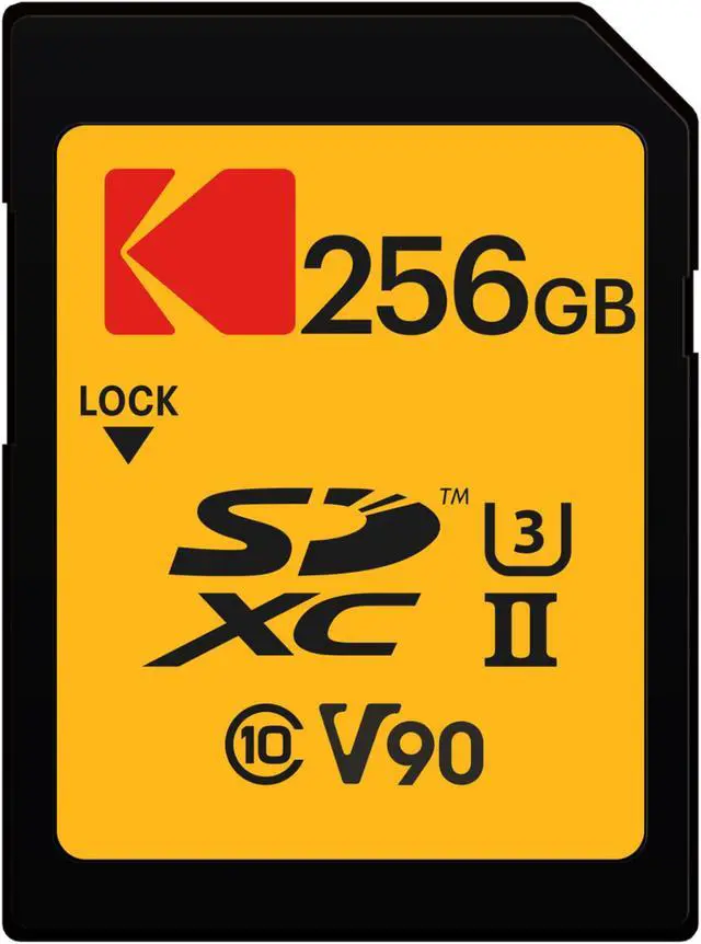 Alt view image 2 of 3 - Kodak 256GB UHS-II U3 V90 Ultra Pro SDXC Memory Card (2-pack)