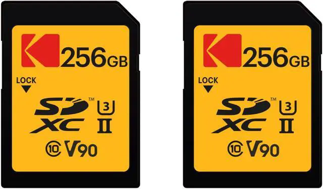 Main image of Kodak 256GB UHS-II U3 V90 Ultra Pro SDXC Memory Card (2-pack)