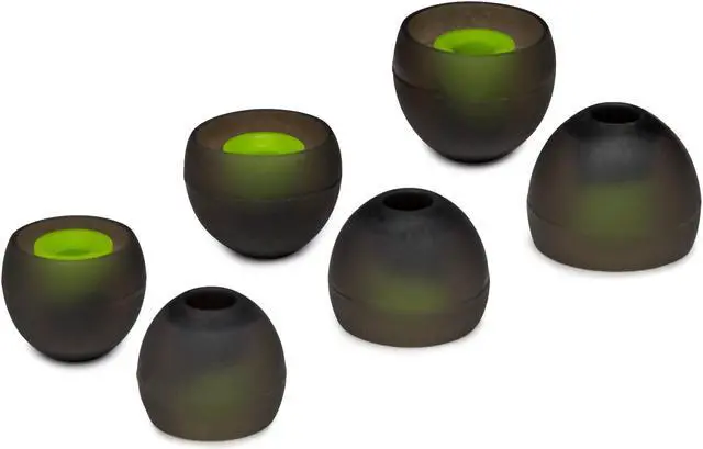 Main image of Knox Gear Silicone Earbud Replacement Tips for In-Ear Headphones (Black, 6-pack)