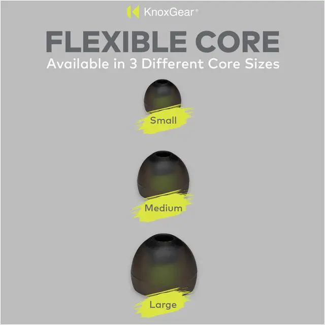 Alt view image 7 of 7 - Knox Gear Silicone Earbud Replacement Tips for In-Ear Headphones (Black, 6-pack)