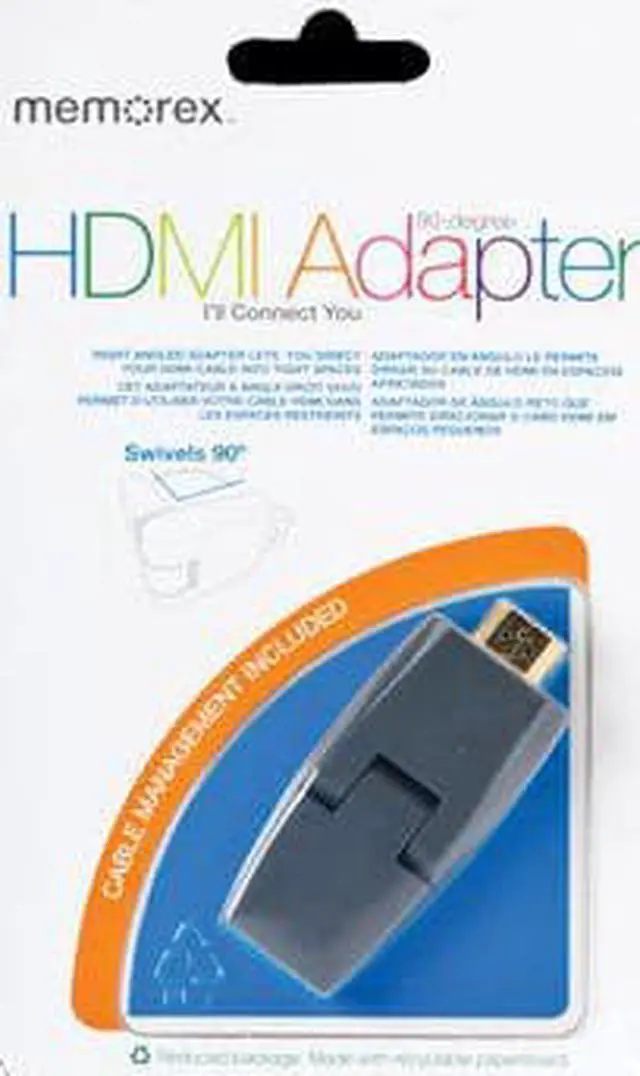 Alt view image 2 of 2 - Memorex HDMI 90 Degree Swivel Adapter