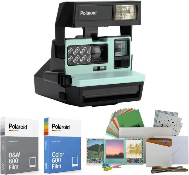 Main image of Polaroid 600 Instant Camera (Arctic Blue) with Film and Accessories
