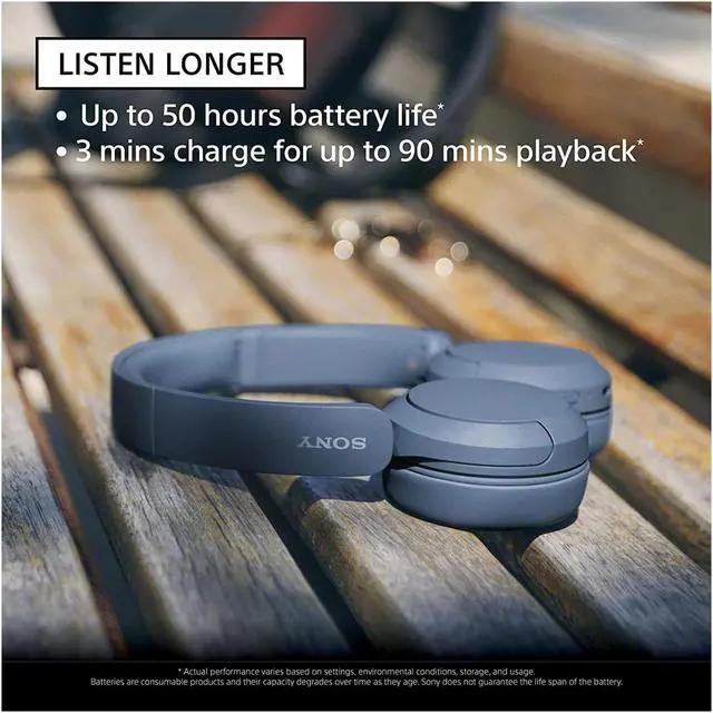 Alt view image 14 of 20 - Sony WHCH520B Wireless Headphones with Microphone - Black