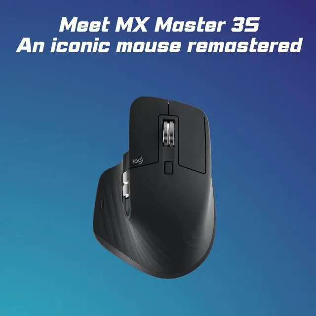 Alt view image 5 of 7 - Logitech MX Master 3S Wireless Mouse for Mac with (Gray) 4-Port USB Hub Bundle