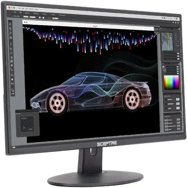Alt view image 10 of 14 - sceptre e249w-19203r 24-inch fhd led gaming monitor 2x hdmi vga 75hz build-in speakers, machine black