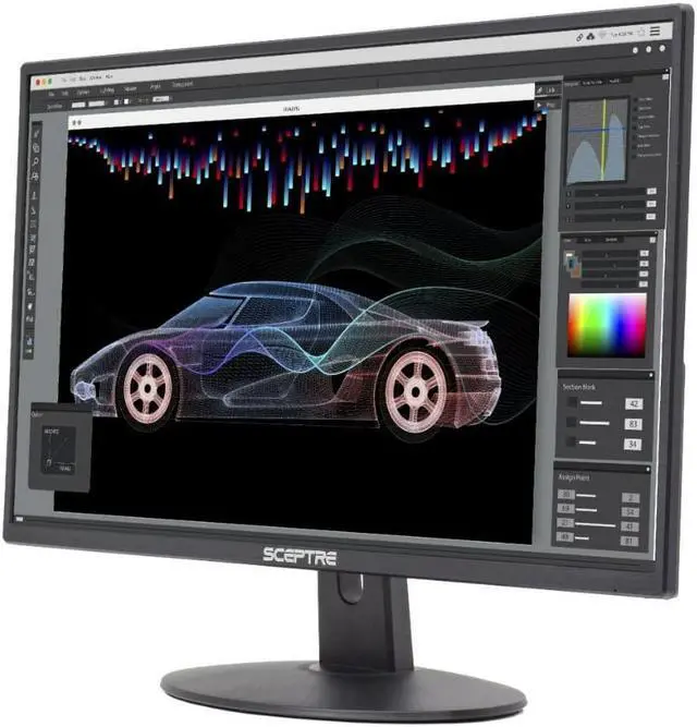 Alt view image 11 of 14 - sceptre e249w-19203r 24-inch fhd led gaming monitor 2x hdmi vga 75hz build-in speakers, machine black