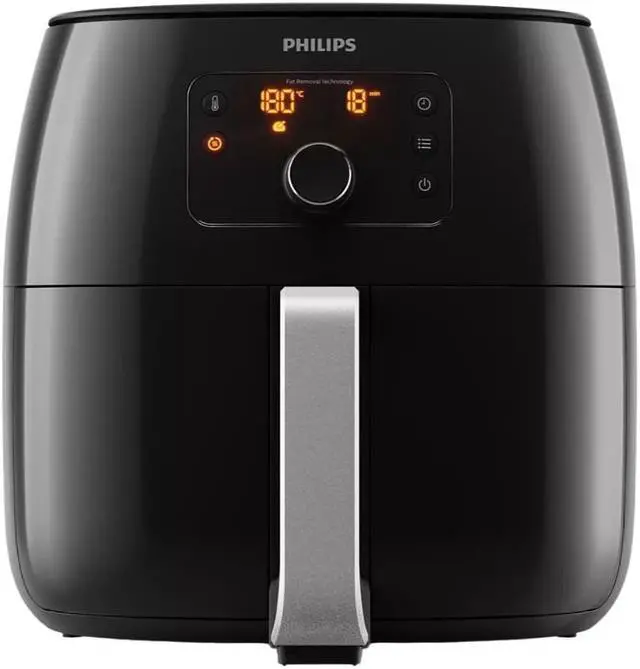 Alt view image 7 of 16 - Philips Avance Collection XXL Digital Twin TurboStar Airfryer Black/Silver - HD9650/96