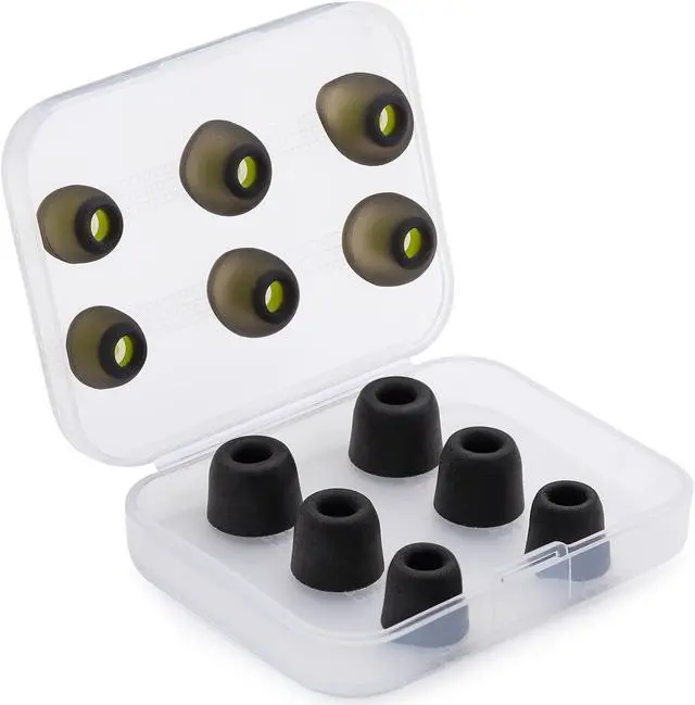 Main image of Knox Gear Noise Isolating Memory Foam Tips & Silicone Earbuds (3 Pairs Each)