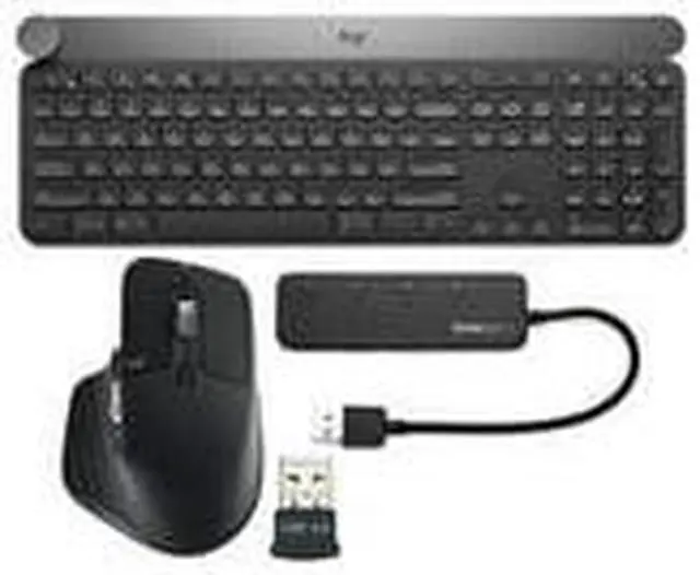 Alt view image 2 of 7 - Logitech Craft Advanced Wireless Keyboard with Wireless Mouse Bundle