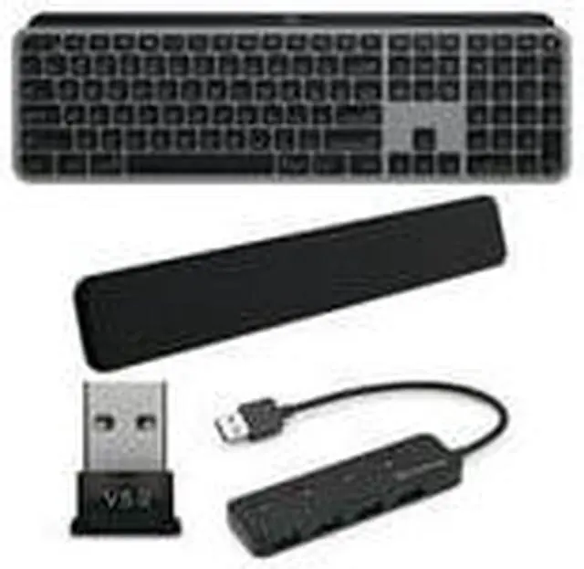 Alt view image 2 of 7 - Logitech MX Keys Advanced Illuminated Wireless Keyboard for Mac with Accessories