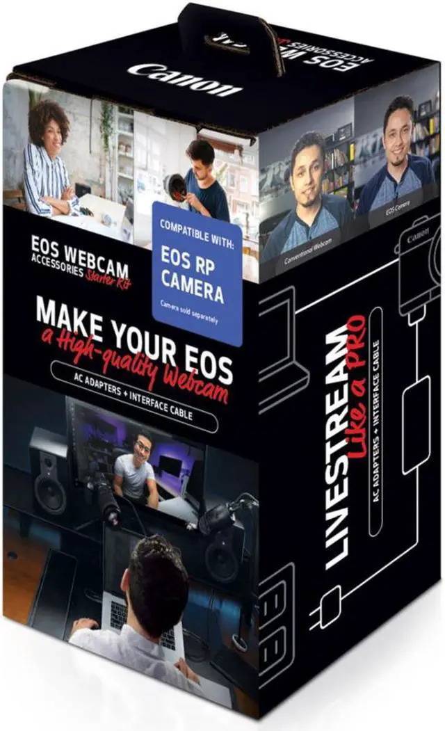 Alt view image 11 of 14 - Canon EOS Webcam Accessories Starter Kit for EOS RP