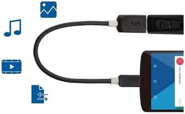 Alt view image 6 of 9 - cable matters usb c to usb adapter (usb to usb c adapter, usb-c to usb 3.0 adapter, usb c otg) in black 6 inches