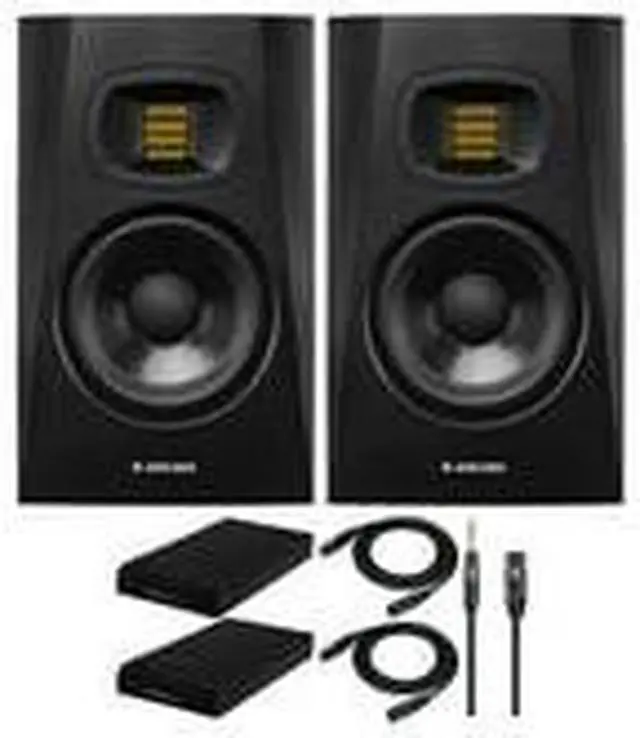 Alt view image 3 of 7 - Adam Audio T5V 5-Inch Studio Monitor (Pair) with Isolation Pads and Cables