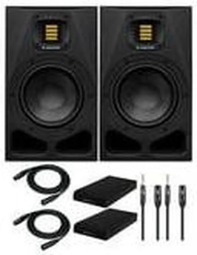 Alt view image 3 of 7 - Adam Audio A7V Powered Two-Way Studio Monitor (2-Pack) Bundle