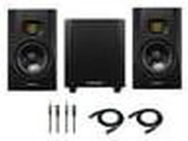 Alt view image 5 of 7 - ADAM Audio T5V Monitor (Pair) with ADAM Audio T10S 10 Subwoofer, and Cables