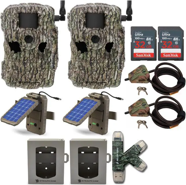 Main image of Stealth Cam Fusion X 26MP Dual Carrier Camera (Treebark Camo) Bundle (2-Pack)