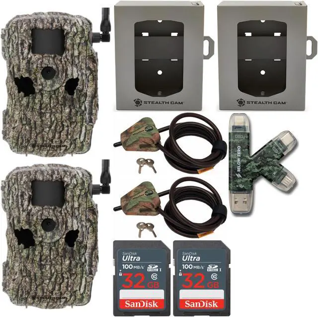 Main image of Stealth Cam Fusion X 26MP Dual Carrier Camera (Treebark Camo) Bundle (2-Pack)