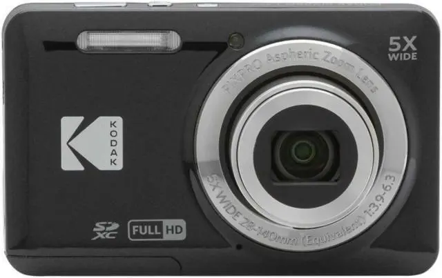 Alt view image 2 of 7 - Kodak PIXPRO Friendly Zoom FZ55 Digital Camera (Black) with Case and Memory Card