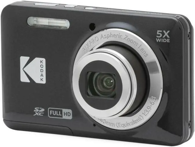 Alt view image 6 of 7 - Kodak PIXPRO Friendly Zoom FZ55 Digital Camera (Black) with Case and Memory Card