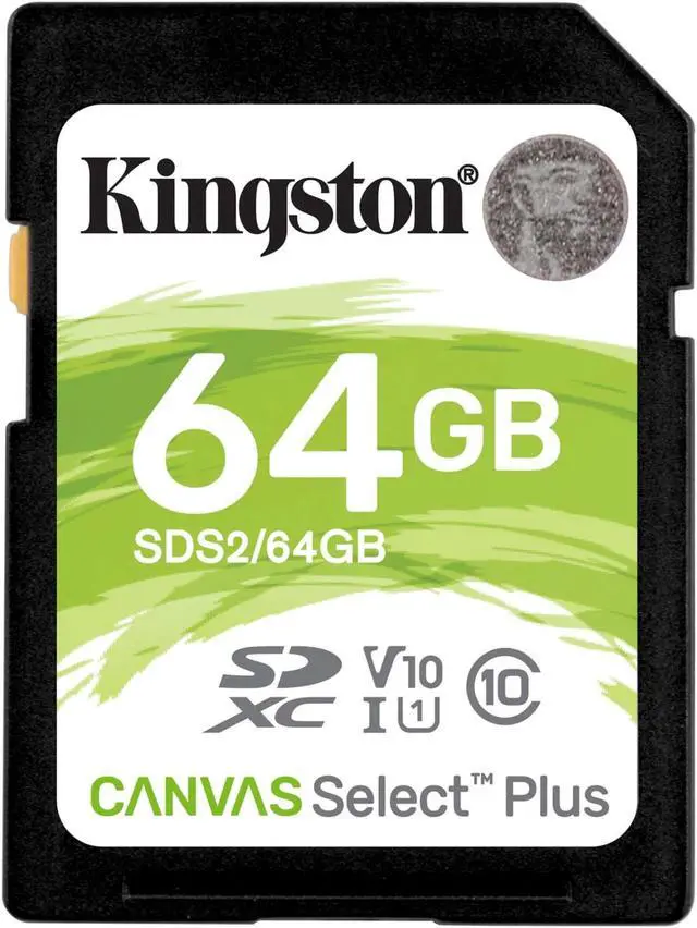 Alt view image 2 of 5 - Kingston 64GB SDHC Canvas Select Plus Memory Card (2-Pack) w/ Card Reader Bundle