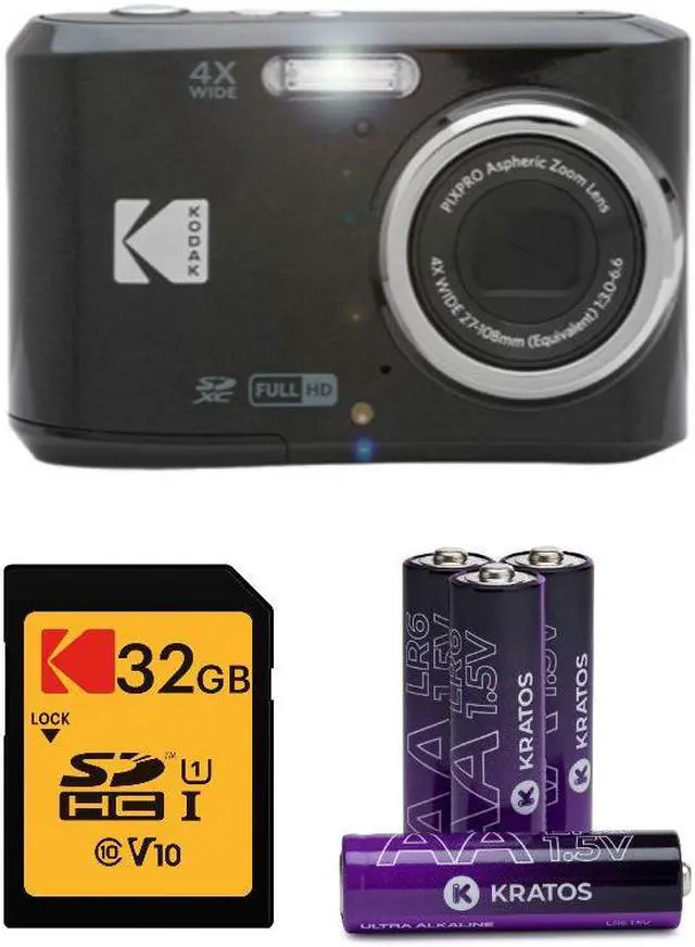 Alt view image 2 of 5 - Kodak PIXPRO FZ43 Friendly Zoom Digital Camera (Black) Bundle