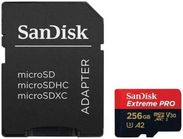 Alt view image 5 of 16 - SanDisk 256GB Extreme PRO A2 microSDXC Card UHS-I U3 V30 Read Speed up to 200MB/s for 4K UHD Video (SDSQXCD-256G-GN6MA)
