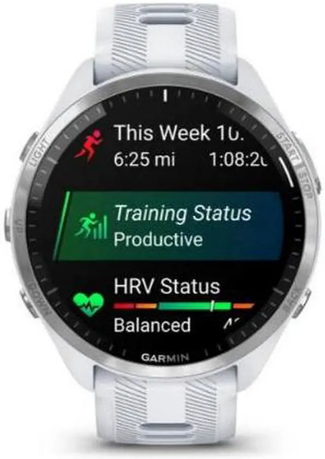 Alt view image 14 of 18 - Garmin Forerunner 965 Smartwatch - Whitestone/Powder Gray