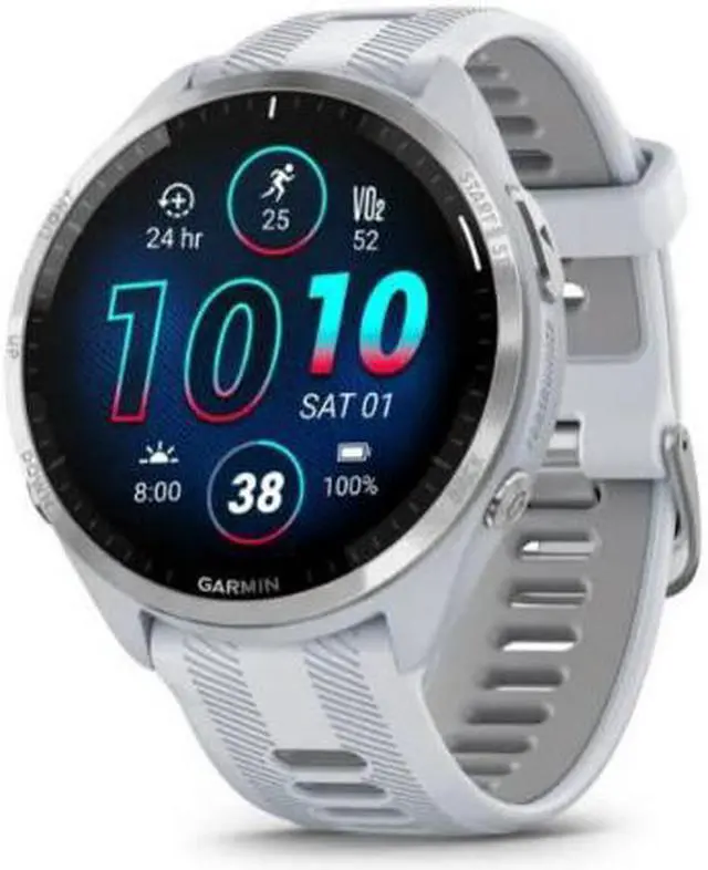 Alt view image 16 of 18 - Garmin Forerunner 965 Smartwatch - Whitestone/Powder Gray