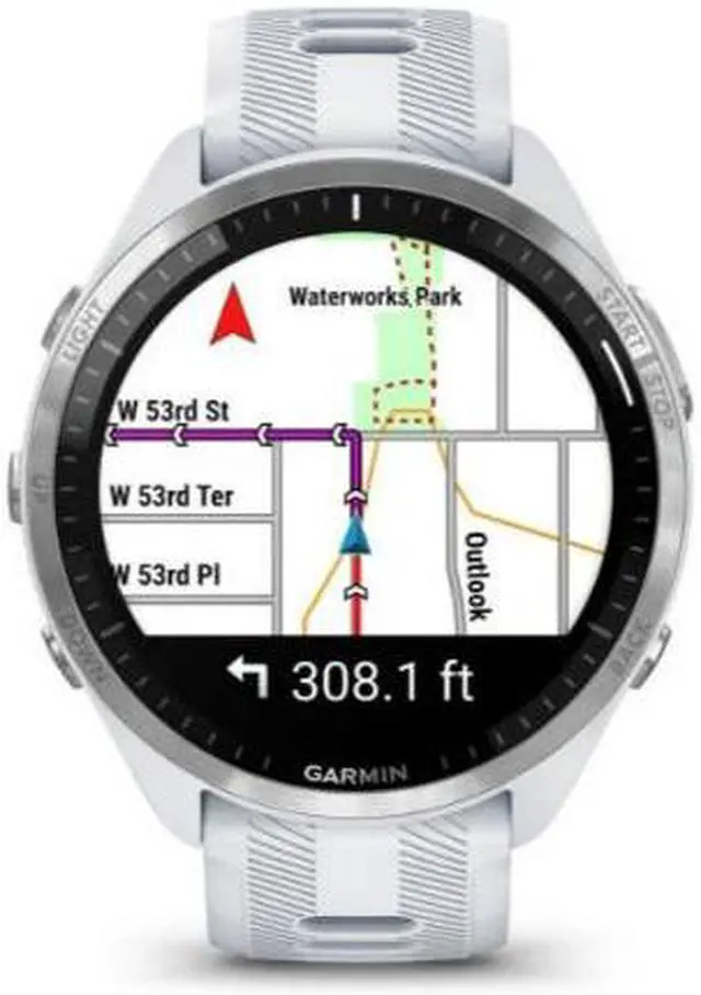Alt view image 15 of 18 - Garmin Forerunner 965 Smartwatch - Whitestone/Powder Gray