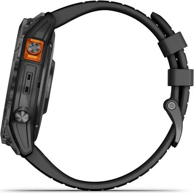 Alt view image 8 of 10 - Garmin fenix 7X Pro – Solar Edition, Slate Gray with Black Band | Solar Charging GPS Smart Watch 010-02778-00