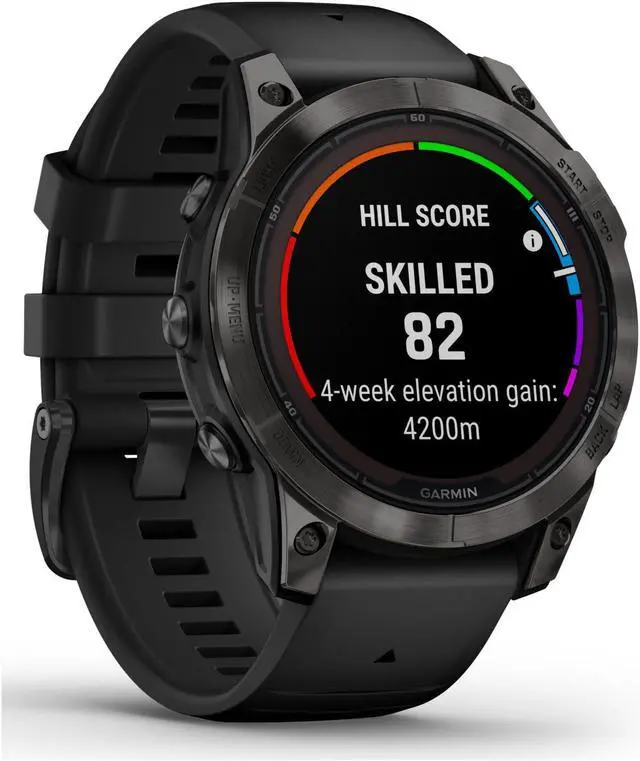 Alt view image 5 of 17 - Garmin fenix 7 Pro – Sapphire Solar Edition, Carbon Gray DLC Titanium with Black Band | Solar Charging GPS Smart Watch 010-02777-10