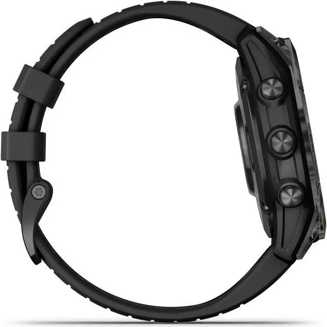Alt view image 7 of 17 - Garmin fenix 7 Pro – Sapphire Solar Edition, Carbon Gray DLC Titanium with Black Band | Solar Charging GPS Smart Watch 010-02777-10