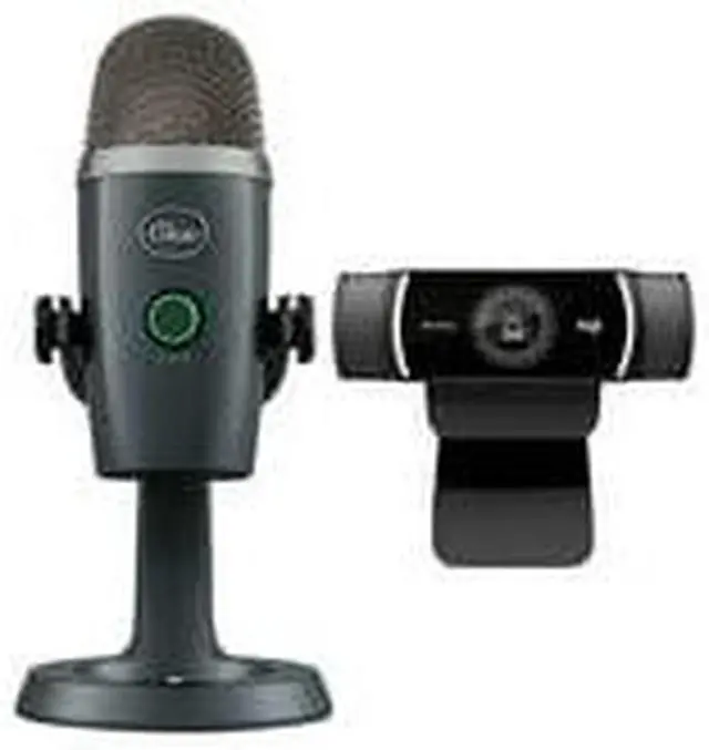 Alt view image 3 of 7 - Blue Microphones Yeti Nano Premium USB Mic (Gray) with Logitech Pro HD Webcam