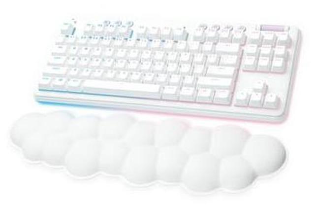 Alt view image 17 of 20 - Logitech G715 Wireless Mechanical Gaming Keyboard with LIGHTSYNC RGB Lighting, Lightspeed, Tactile Switches (GX Brown), and Keyboard Palm Rest, PC and Mac Compatible, White Mist