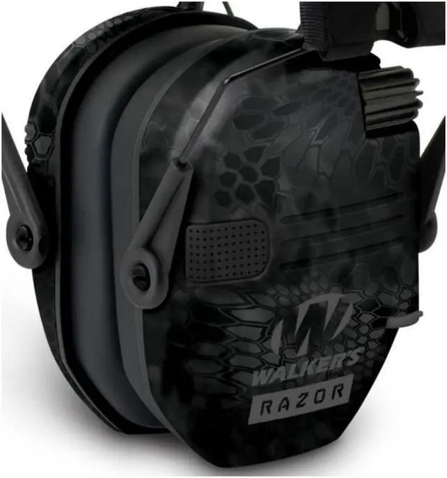 Alt view image 5 of 6 - Walker's Razor Patriot Series Ultra Low-Profile Electronic Muffs (Kryptek Camo)