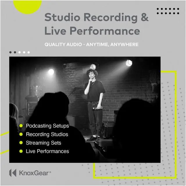Alt view image 4 of 7 - Knox Gear HDM-100 Uni-Directional Dynamic Cardioid Microphone (Clip Included)