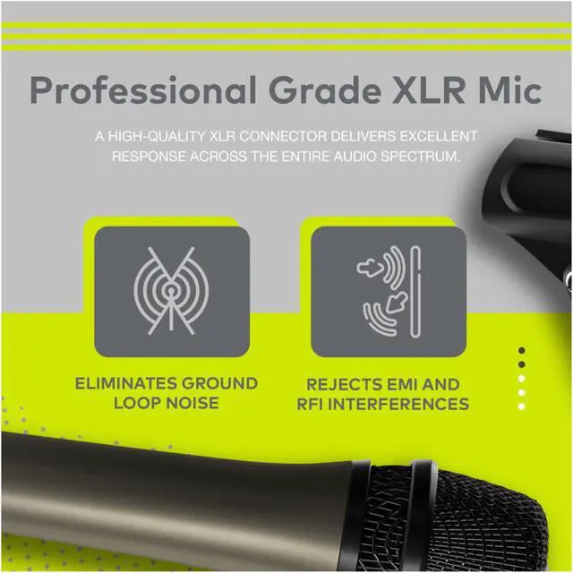 Alt view image 7 of 7 - Knox Gear HDM-100 Cardioid Dynamic XLR Microphone with Boom Arm and Shock Mount