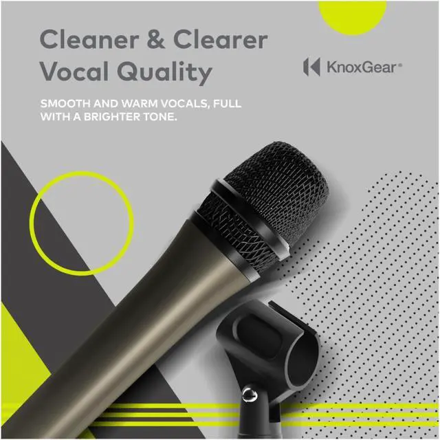 Alt view image 5 of 7 - Knox Gear HDM-100 Cardioid Dynamic XLR Microphone with Boom Arm and Shock Mount