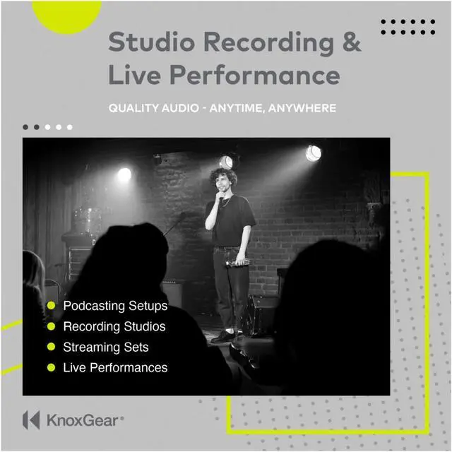 Alt view image 6 of 7 - Knox Gear HDM-100 Cardioid Dynamic XLR Microphone with Boom Arm and Shock Mount