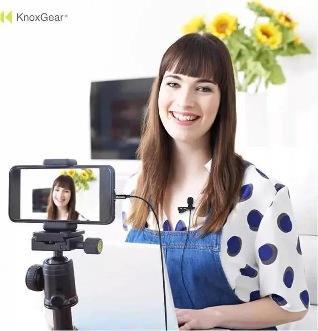 Alt view image 5 of 7 - Knox Gear Omnidirectional Condenser Lavalier Microphone (Multi-Pack)