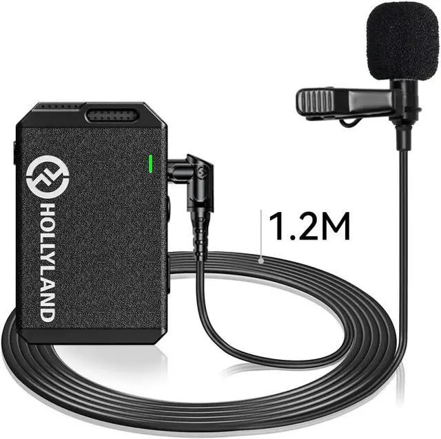 Alt view image 2 of 12 - Hollyland Omnidirectional Lavalier Microphone for LARK MAX Mic System (Black)