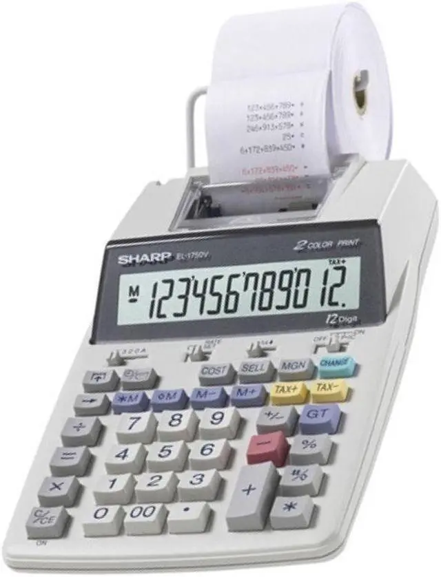 Alt view image 19 of 20 - EL1750V 12-Digit Dual Color Printing Calculator