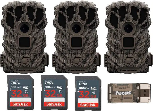 Main image of Stealth Cam Browtine 14MP Trail Camera with 32GB Memory Card (3-Pack) Bundle