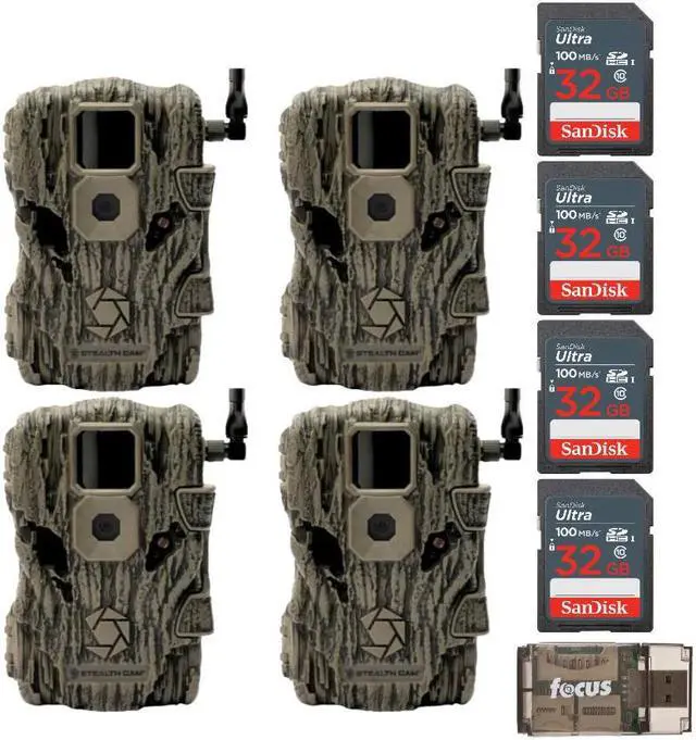 Main image of Stealth Cam Fusion X 26MP Trail Camera (Verizon, 4-Pack) with SD Card Bundle