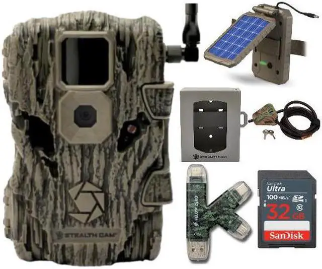 Main image of Stealth Cam Fusion X 26MP Trail Camera with Solar Power Panel Bundle