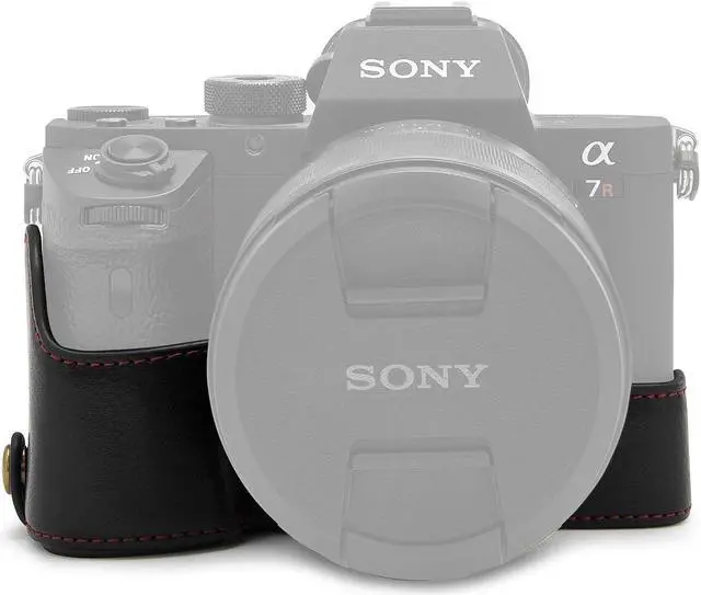 Alt view image 2 of 7 - Leather Camera Case for A7RM3 and A7M3 (Black)