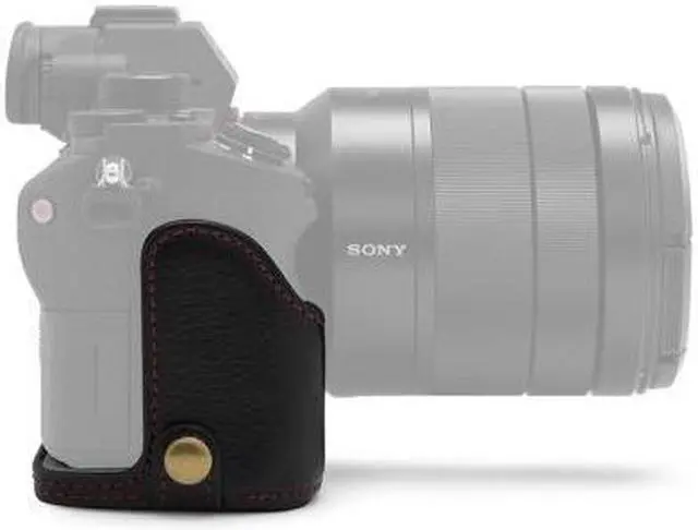 Alt view image 5 of 7 - Leather Camera Case for A7RM3 and A7M3 (Black)