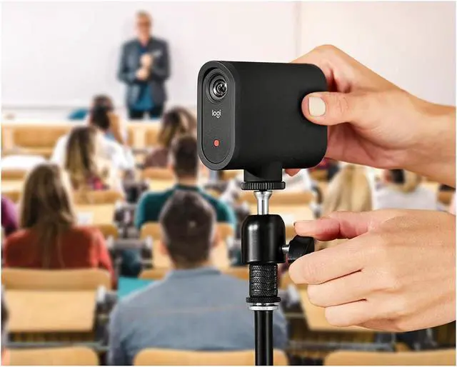 Alt view image 6 of 7 - Logitech Mevo Start 1080p Live Streaming Camera Bundle with Microphone Stand