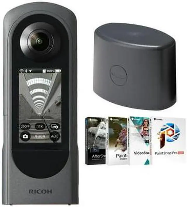 Main image of Ricoh Theta X 360-Degree Camera with Lens Cap for Theta X and Photo Software